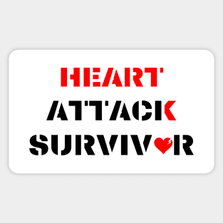 Heart Attack Survivor black and white design Sticker